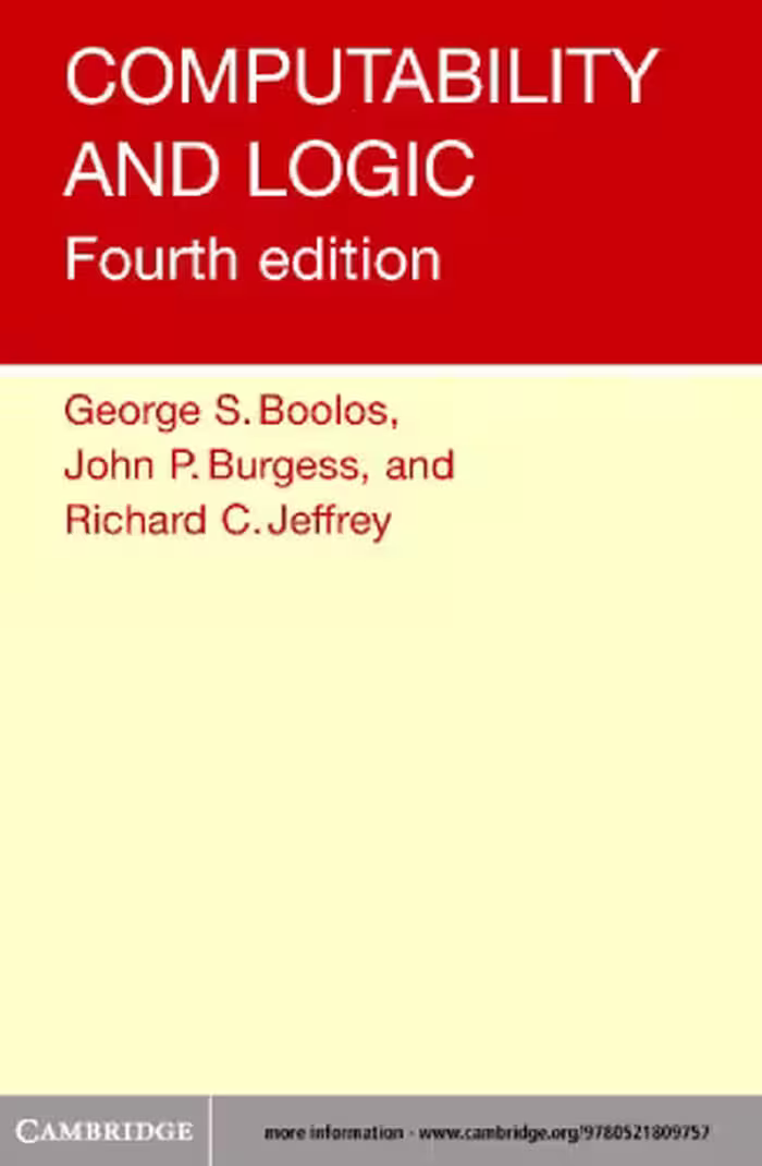 خرید و دانلود نسخه کامل کتاب Computability and Logic, 4th edition