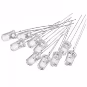 LED 5mm قرمز شیشه ای پایه بلند بسته 1000 عددی