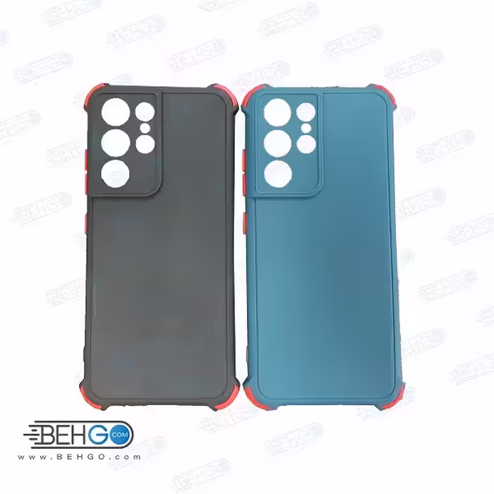 قاب سامسونگ S21 Ultra کاور مدل ژله ای دکمه رنگی با محافظ لنز دوربین گوشی گارد محافظ قاب Samsung S21 Ultra