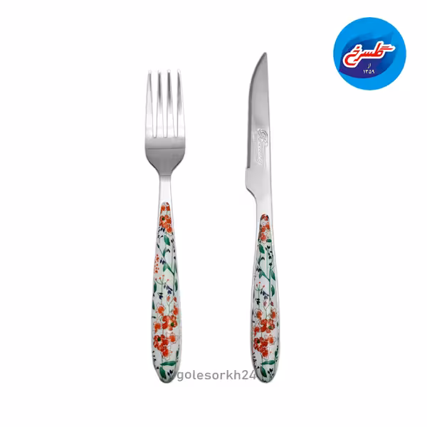 کارد و چنگال بیوتی طرح گل مدل K