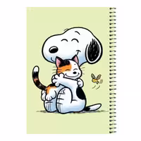 دفتر مشق 80 برگ اس جی مدل اسنوپی و گربه