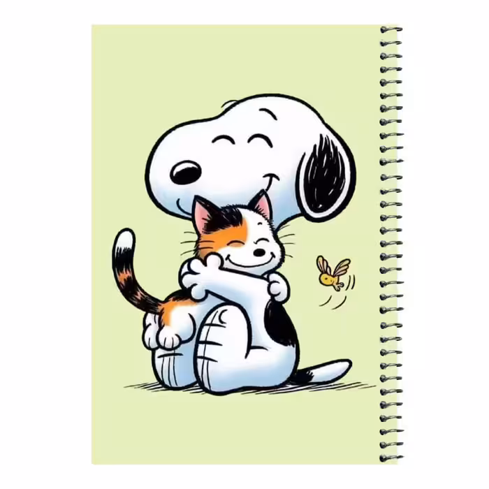 دفتر مشق 80 برگ اس جی مدل اسنوپی و گربه