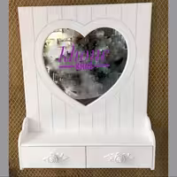 آینه سایز بزرگ کشو دار طرح قلبی