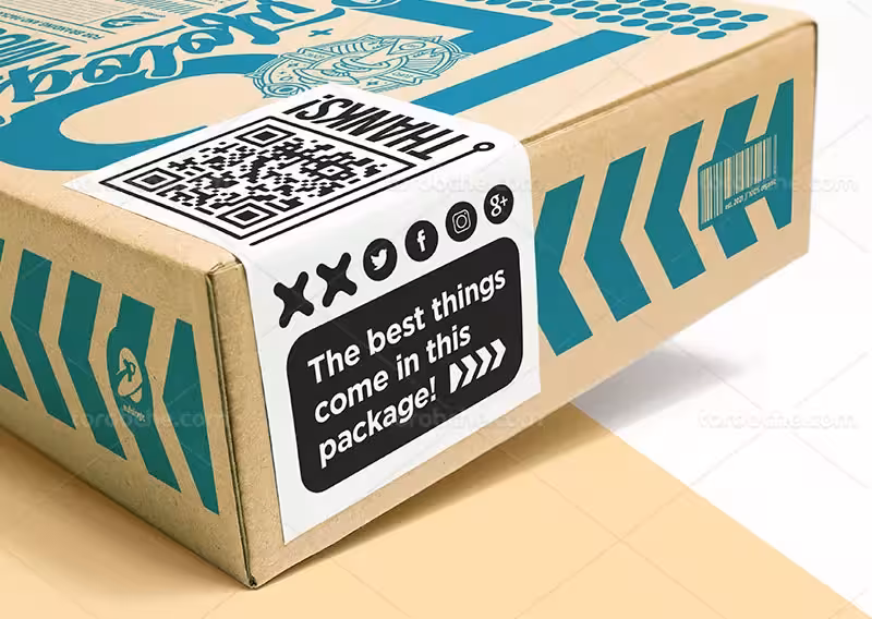 موکاپ جعبه مقوایی | گرافیک با طعم تربچه