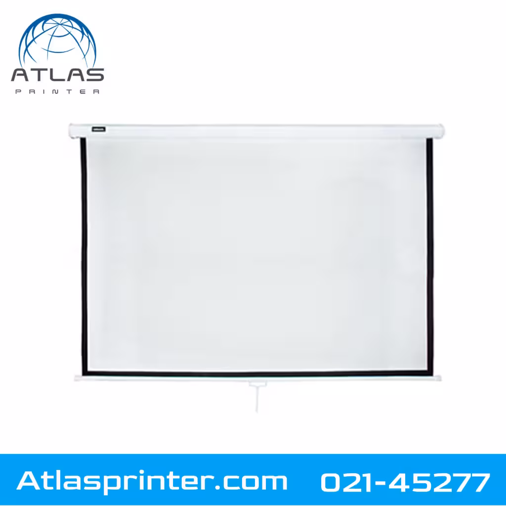 پرده نمایش دستی سلکسون مشکی سایز 300×300 مدل CSB300M