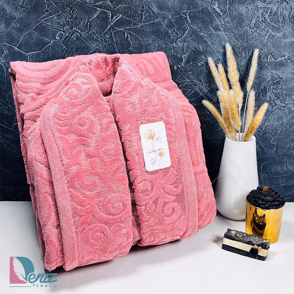 حوله تن پوش طرح الینا رنگ عنابی