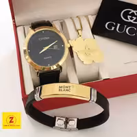 ست ساعت و دستبند و گردنبند مردانه 430510580