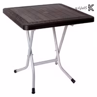 میز مربع حصیر بافت تاشو پایه فلزی کد 523