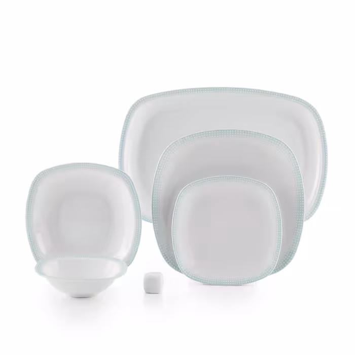 سرویس چینی 27 پارچه غذاخوری مون بلان آبی