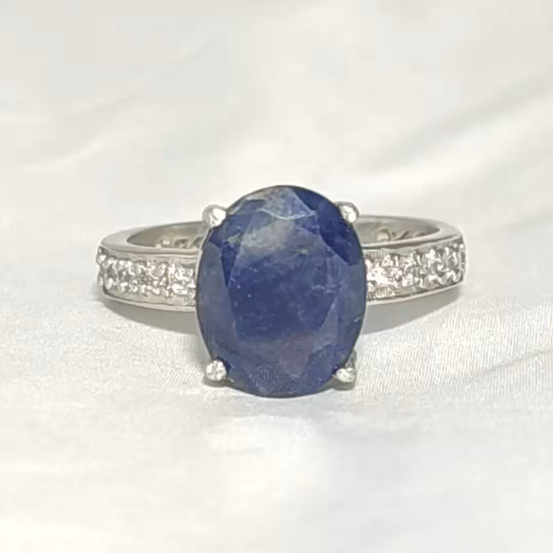 انگشتر نقره زنانه با نگین یاقوت