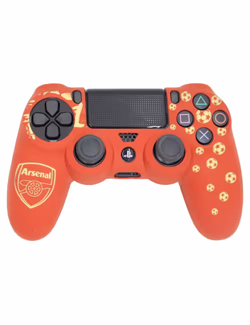 روکش محافظ دسته PS4 لیزری قرمز زرد طرح آرسنال