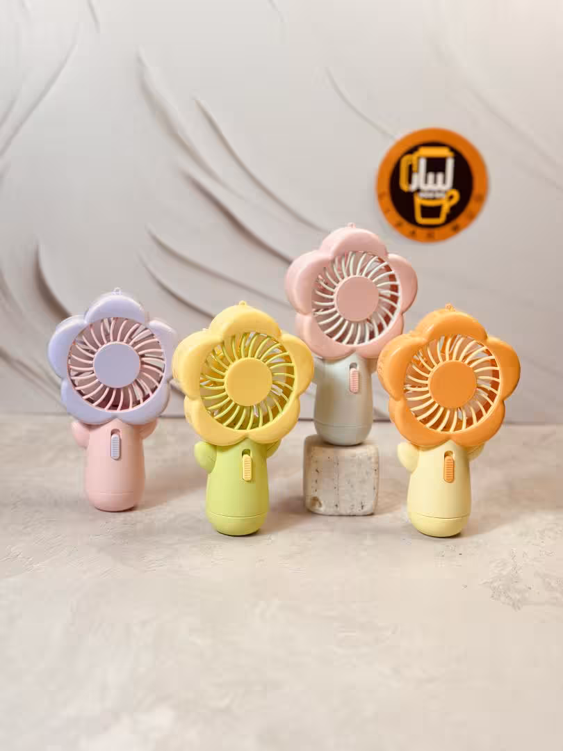 پنکه شارژری ایستاده طرح گل کد 7731