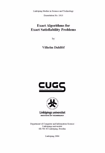 خرید و دانلود نسخه کامل کتاب Exact algorithms for exact satisfiability problems