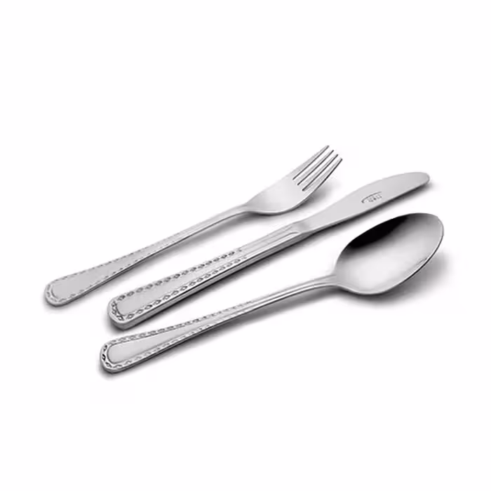 سرویس قاشق و چنگال ناب استیل 86 پارچه مدل برلین ساده