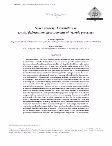 خرید و دانلود نسخه کامل کتاب Space geodesy: A revolution in crustal deformation measurements of tectonic processes