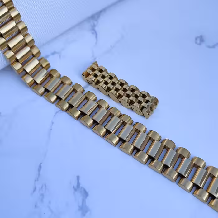 ست دستبند و انگشتر طلایی پسرانه استیل