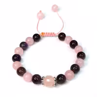 دستبند سنگ آمیتیست و کوارتز کد 310012