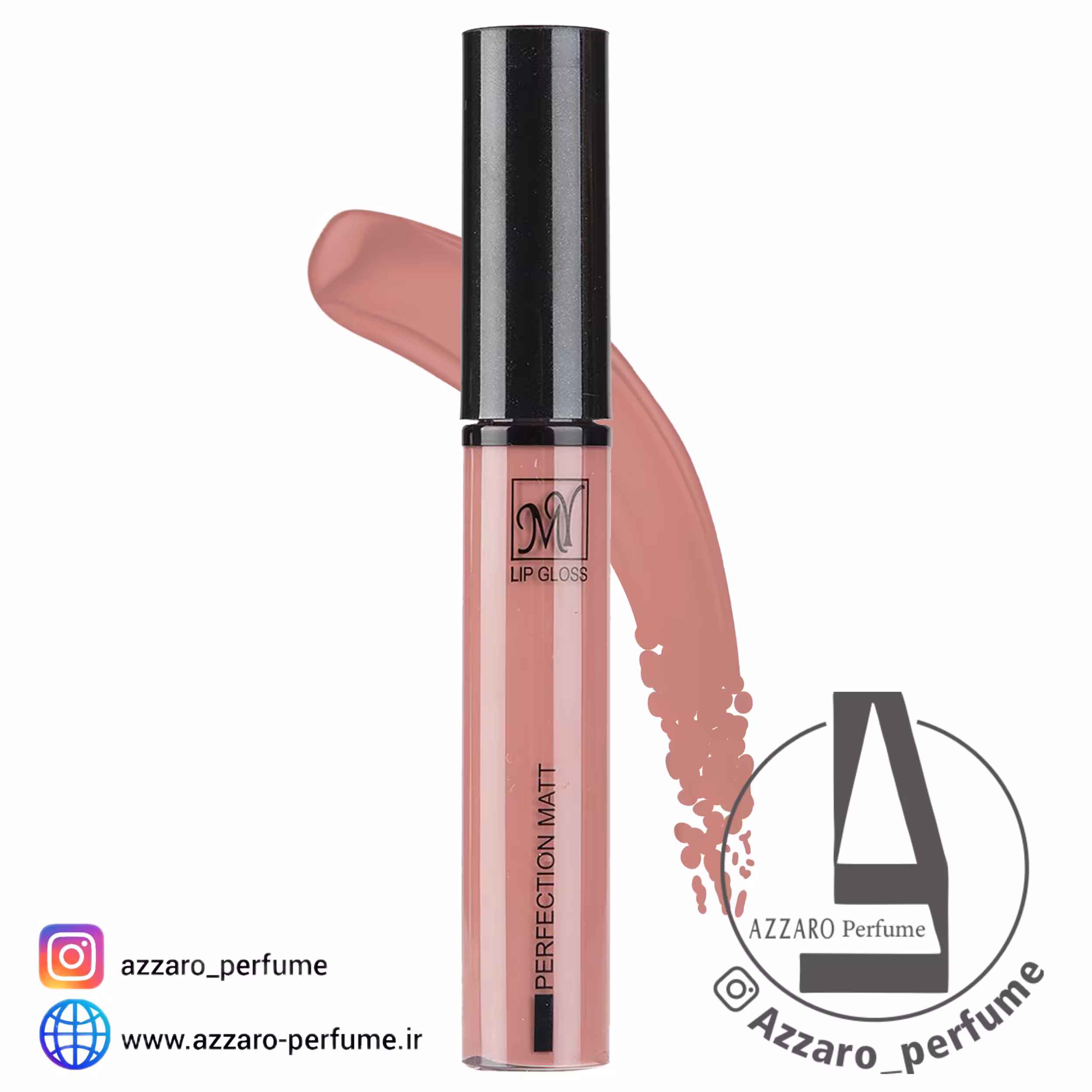 رژ لب مایع مای سری Black Diamond رنگ Peach مدل Perfection Matt شماره 02 حجم 9 میل