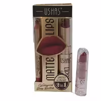 رژ لب جامد و مداد لب یوشاس USHAS شماره 07