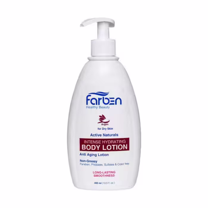 لوسیون بدن آبرسان پوست خشک حاوی روغن آرگان فاربن ا Farben Argan Intense Hydrating Body Lotion