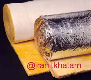 رول پشم شیشه پتویی 5 سانت ( 2 اینچ ) دانسیته 14 ایزوران 1.20 * 15 ( فروش 50 تا 100 رول )