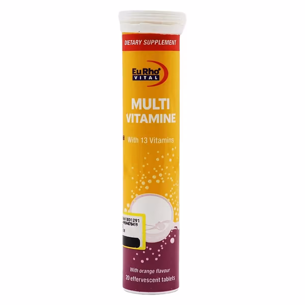 مولتی ویتامین قرص جوشان با طعم پرتقال 20 عددی یوروویتال-Eurho Vital Multivitamin