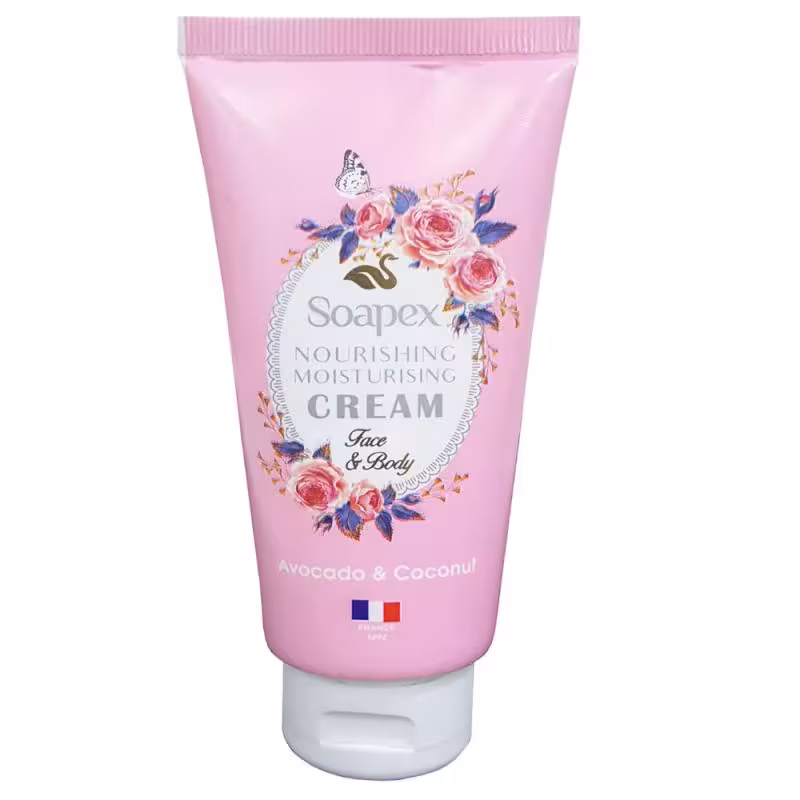 کرم آبرسان تیوپی سوپکس Soapex حاوی عصاره آووکادو و نارگیل – حجم 90 میل