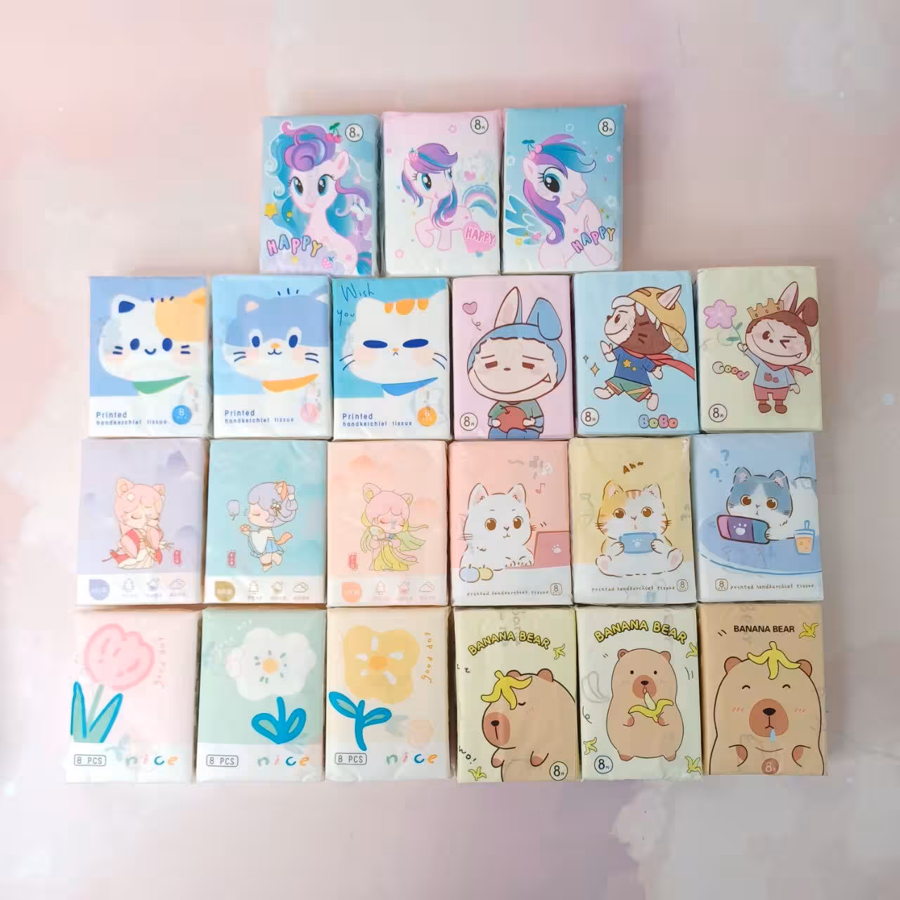 دستمال کاغذی طرحدار جیبی