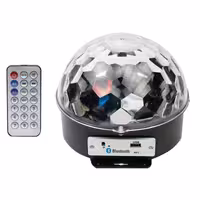 لامپ LED اسپیکر دار بلوتوثی و فلش خور MP3 LED Magic Ball Light   ریموت کنترل