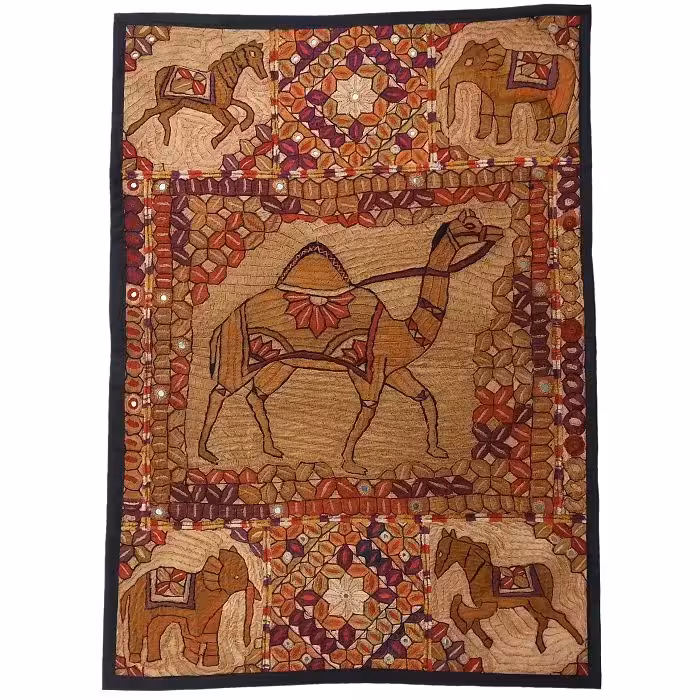 رومیزی سوزن دوزی ابریشم دیوار کوب کد GHAAB34