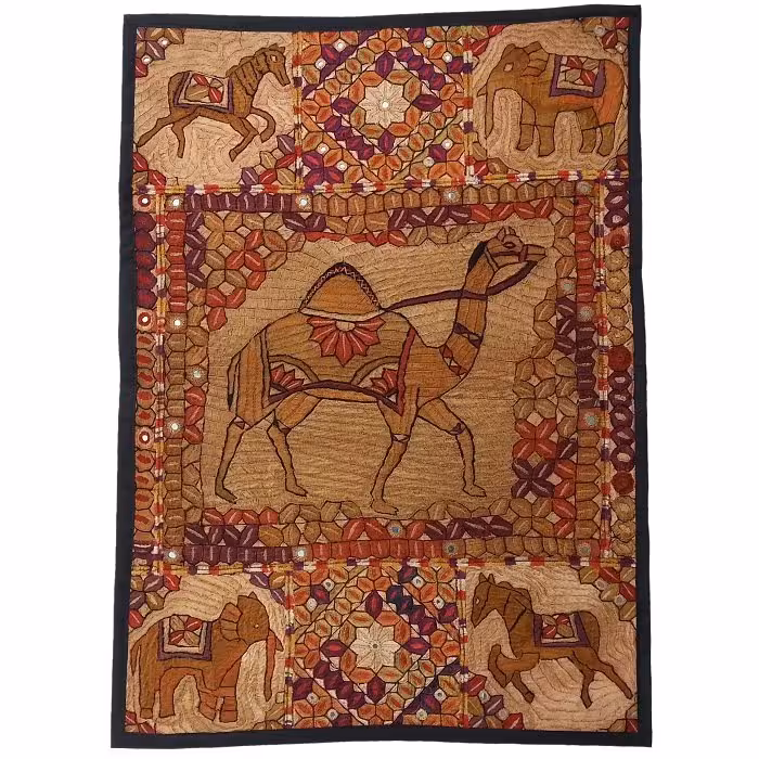 رومیزی سوزن دوزی ابریشم دیوار کوب کد GHAAB34