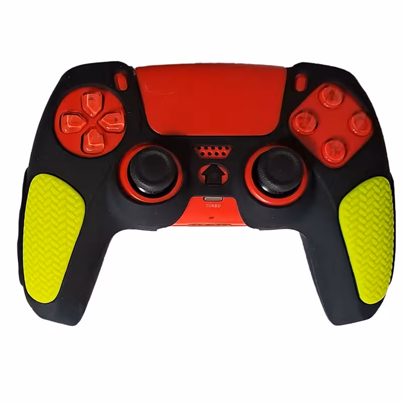 روکش دسته PS5 مدل ضد لغزش مشکی-سبزفسفری