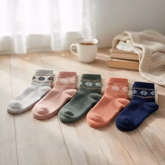 جوراب بوکله کوکو 5 رنگ صورت تکی