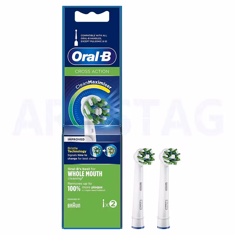 سری یدک مسواک برقی اورال بی مدل Cross Action بسته 2 عددی