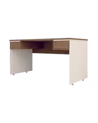 میز کارمندی سفید قهوه ای مینیمال مدل S.D004