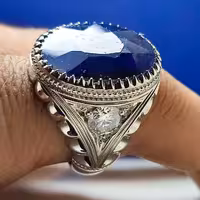 انگشتر یاقوت کبود کد 12160