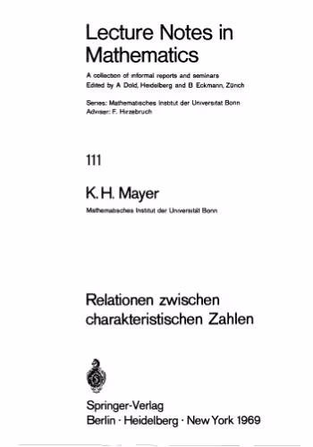 خرید و دانلود نسخه کامل کتاب Relationen zwischen charakteristischen Zahlen
