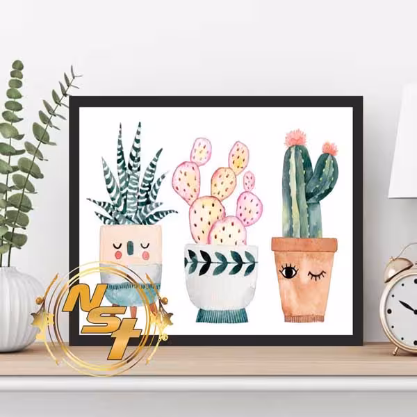 تابلو دکوراتیو کاکتوس کد GH160