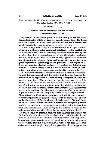 خرید و دانلود نسخه کامل کتاب The Fermi Statistical Postulate; Examination of the Evidence in Its Favor