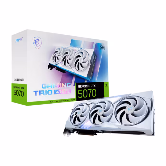 کارت گرافیک ام اس آی مدل GeForce RTX 5070 12GB GAMING TRIO OC WHITE