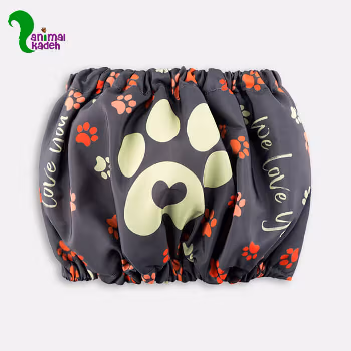 شورتکس مخصوص سگ نر طرح پنجه (مدیوم)