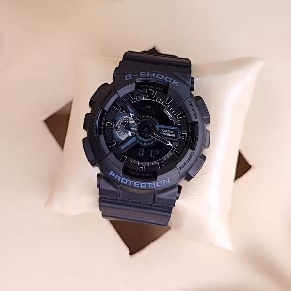 ساعت مچی کاسیو جی شاک دو زمانه مشکی G-Shock (دو موتوره)