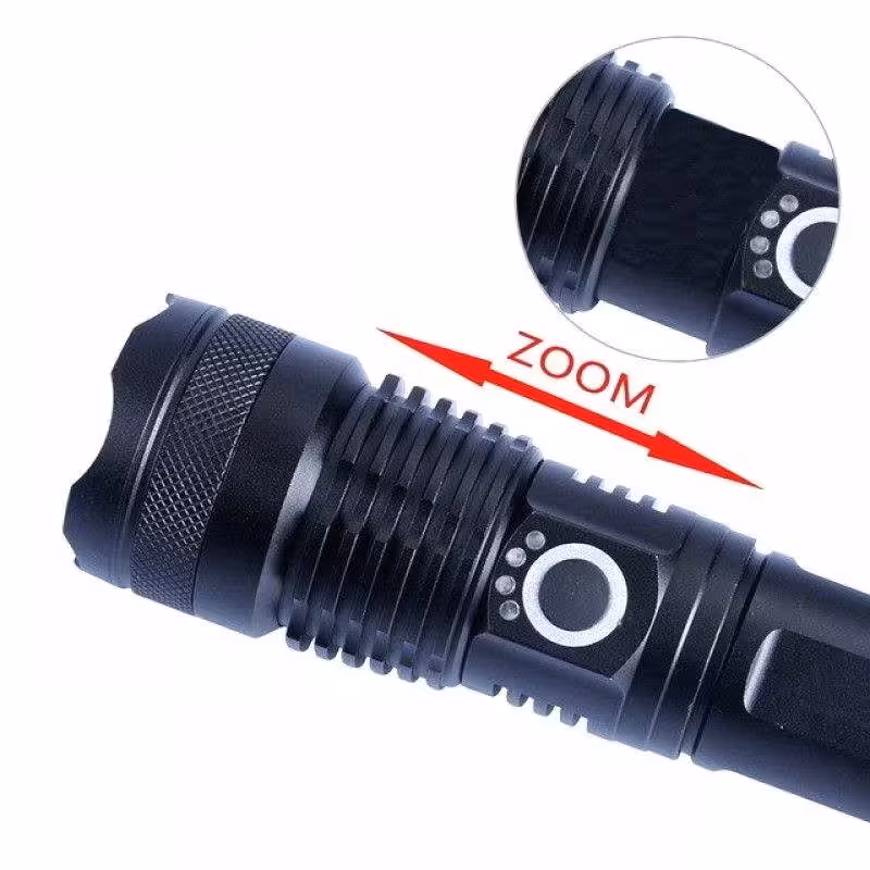 چراغ قوه دستی حرفه ای  نور سفید زوم دار 4 حالته مدل X71-P50