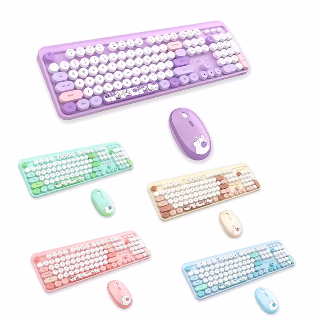 کیبورد و ماوس بی سیم گیزر مدل Hello Bear