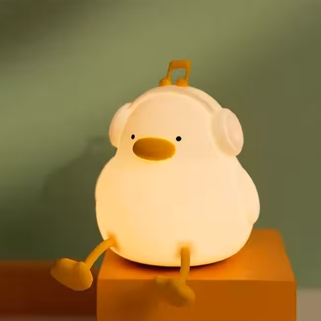 چراغ خواب شارژی سیلیکونی مدل جوجه نشسته A009