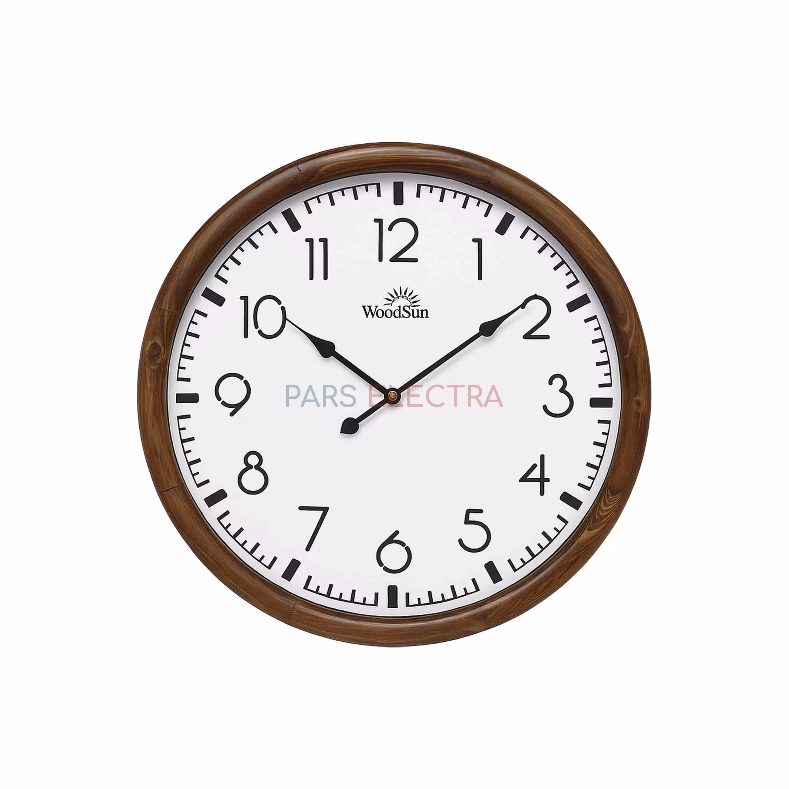 ساعت دیواری چوبی استکهلم سفید (60سانت) (ZA2212)