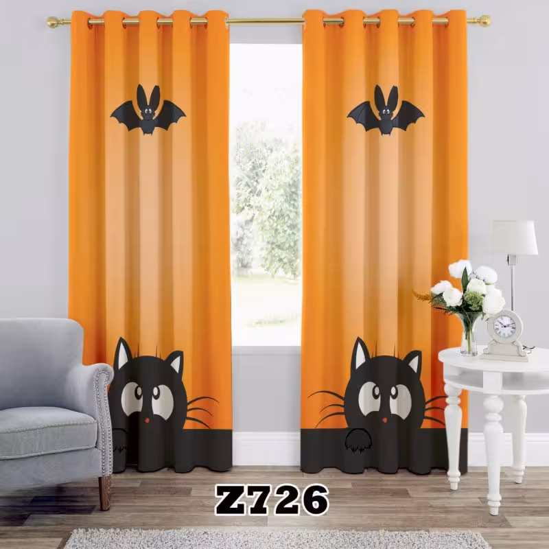 پرده سه بعدی طرح گربه کودک