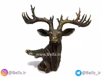 مجسمه سر گوزن برنز