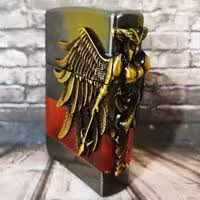 فندک گازی آمازون شیشه قرمز طرح بال فرشته