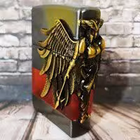 فندک گازی آمازون شیشه قرمز طرح بال فرشته